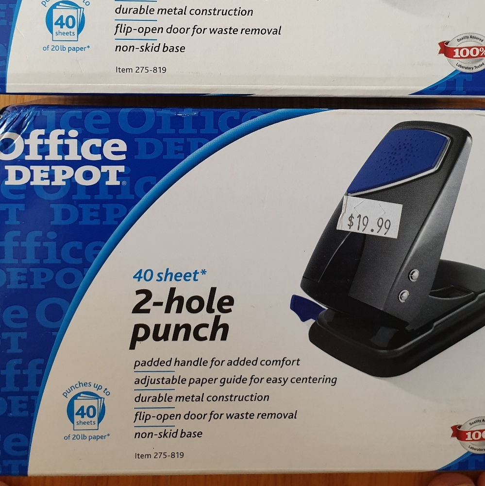 40 sheet 2-hole punch